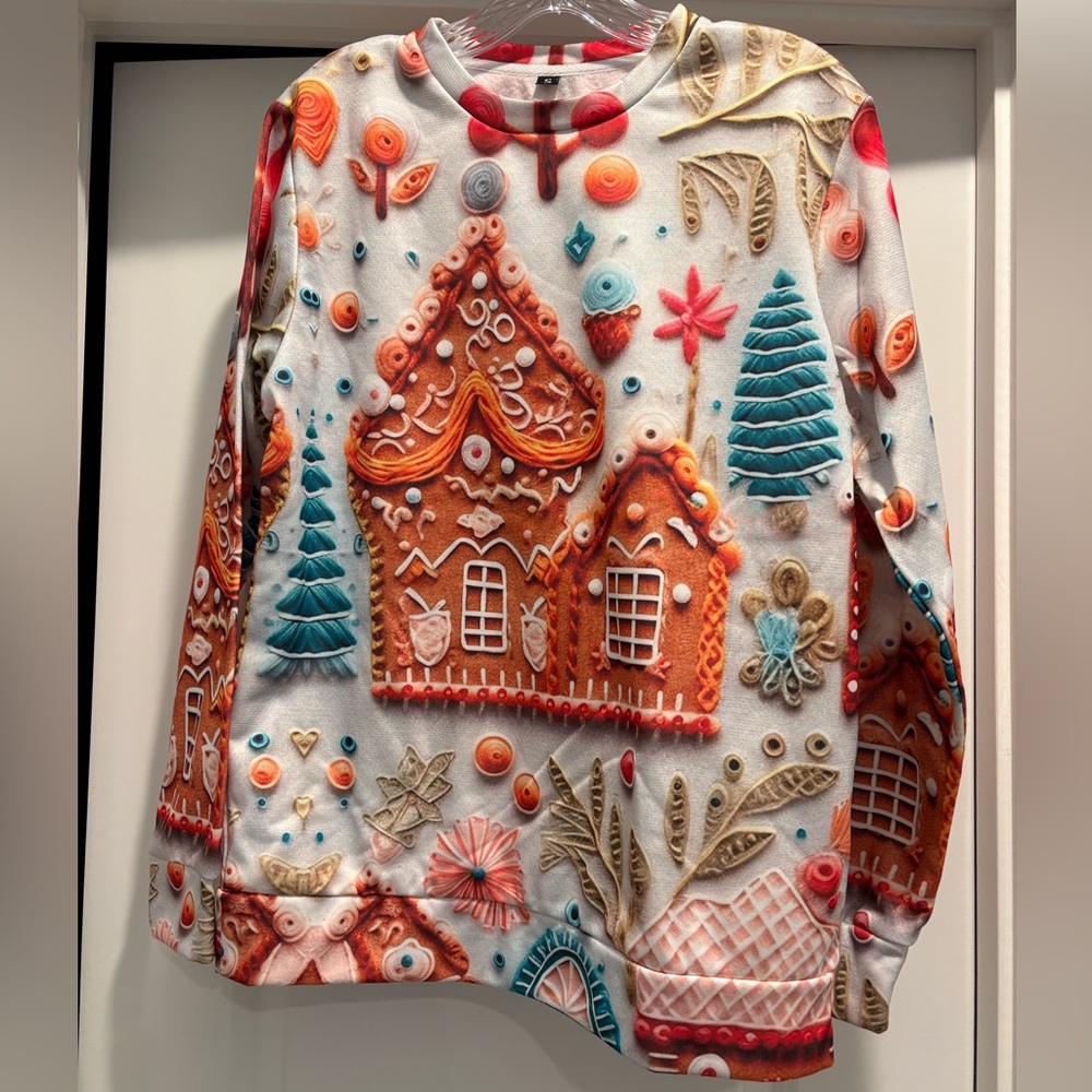 Colorful Gingerbread House Sweatshirt